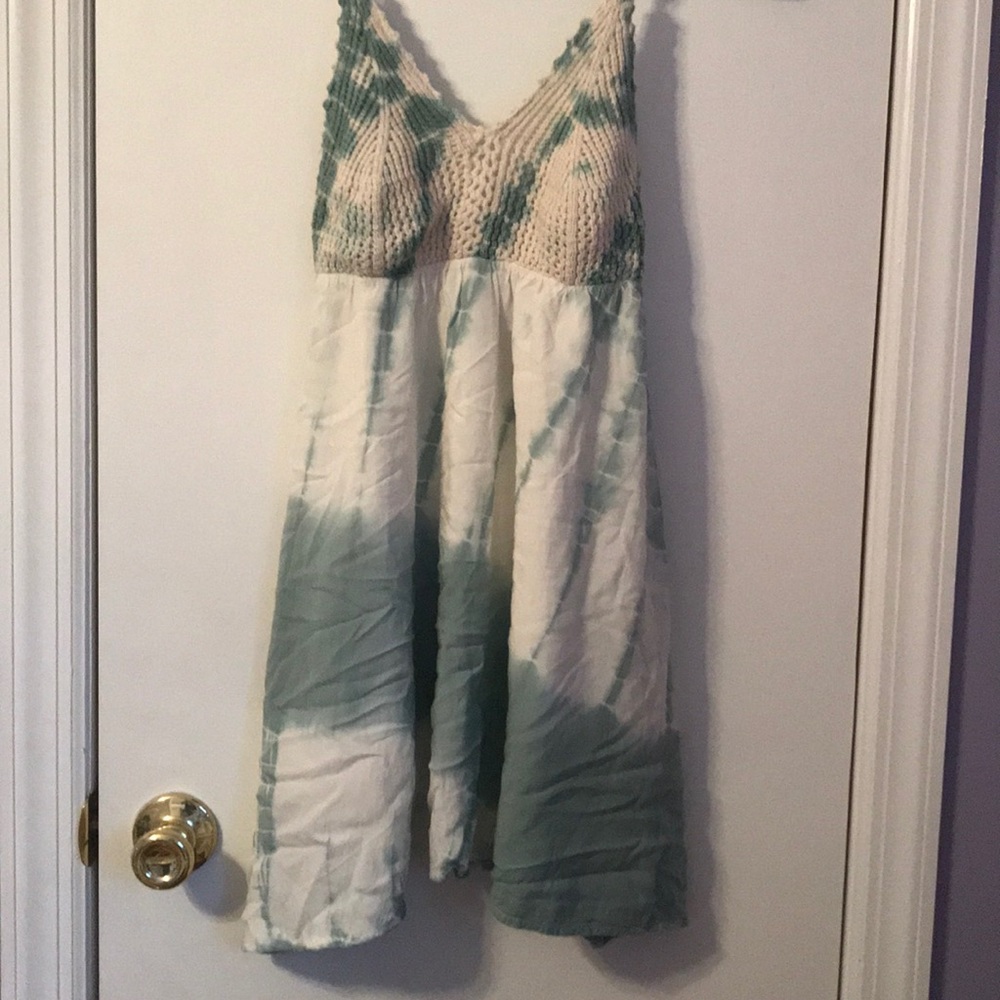 A tie dye bohemian styled dress
